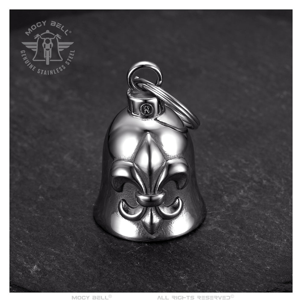 Campana Guardián Moto Fleur de Lys - Acero Inoxidable Amuleto de la Suerte