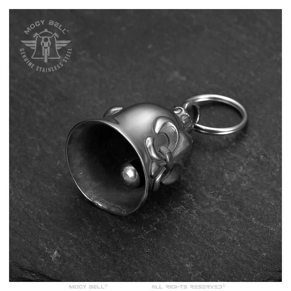 Campana Guardián Moto Fleur de Lys - Acero Inoxidable Amuleto de la Suerte