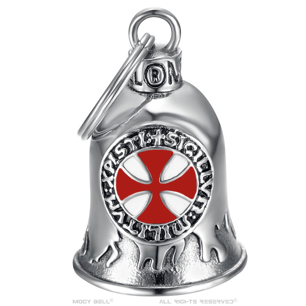 Mocy Bell Templar – Stainless Steel Motorcycle Bell, Protection and Good Luck