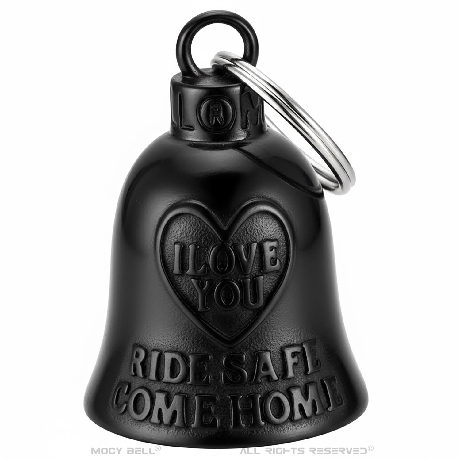 Campanita de moto negra I Love You Ride Safe Come Home