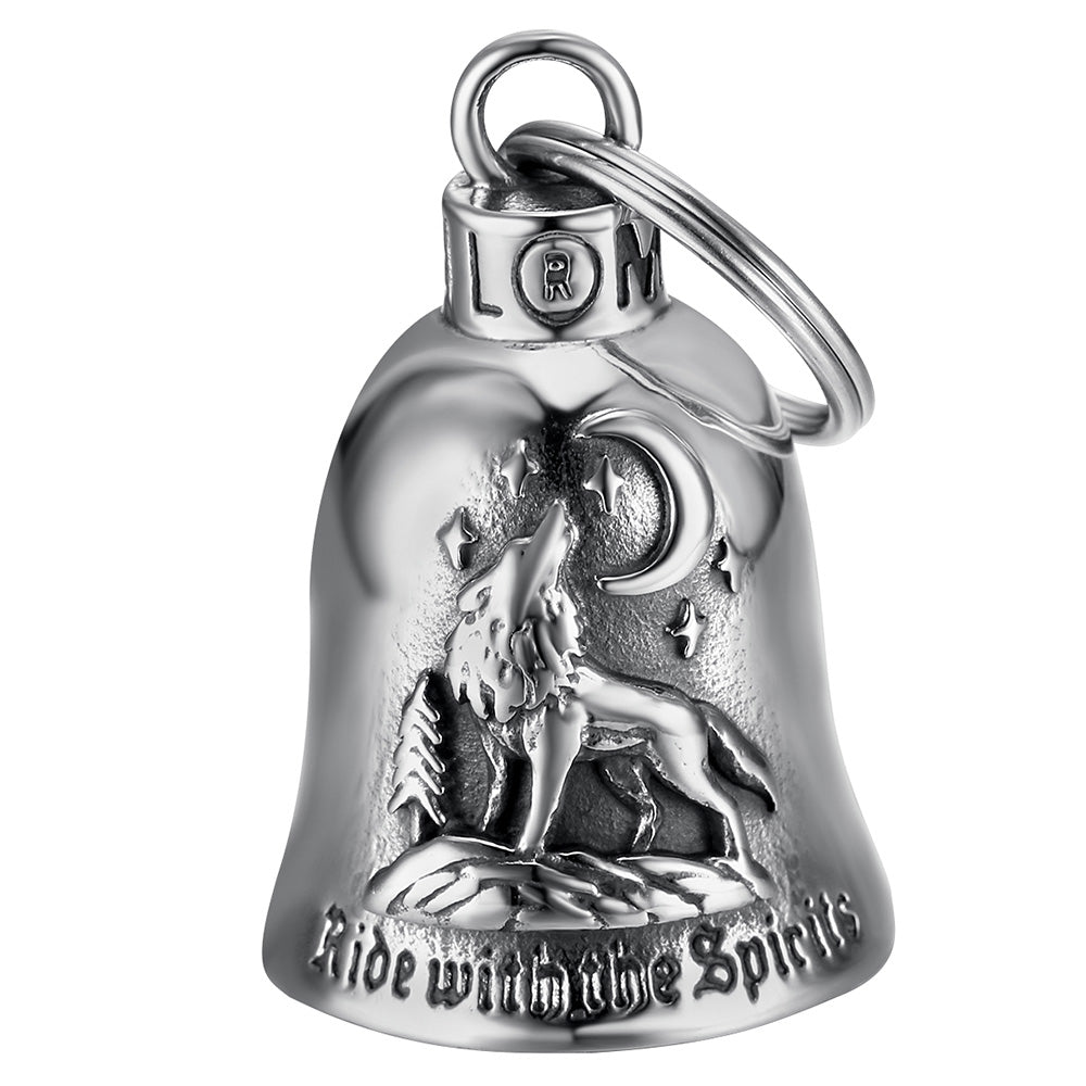 Mocy Bell Wolf Motorcycle Bell - Stainless Steel 316L | Rider’s Good Luck Charm