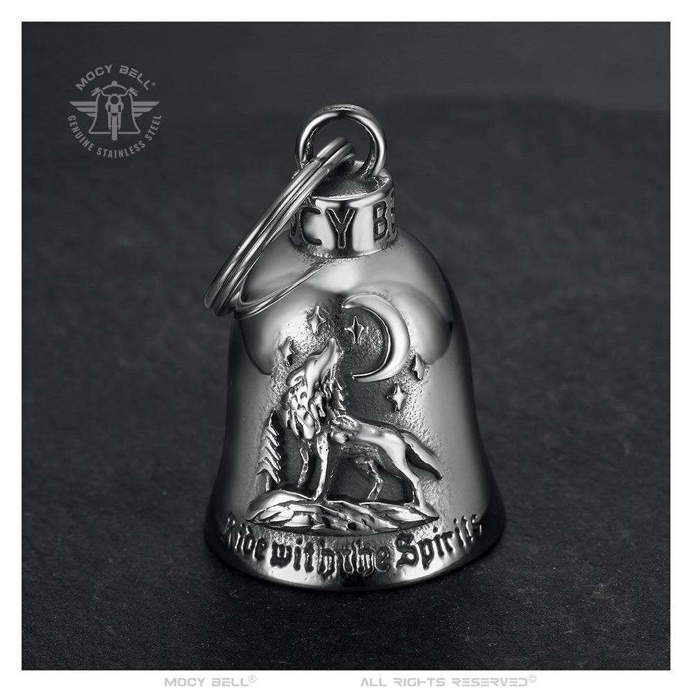 Mocy Bell Wolf Motorcycle Bell - Stainless Steel 316L | Rider’s Good Luck Charm