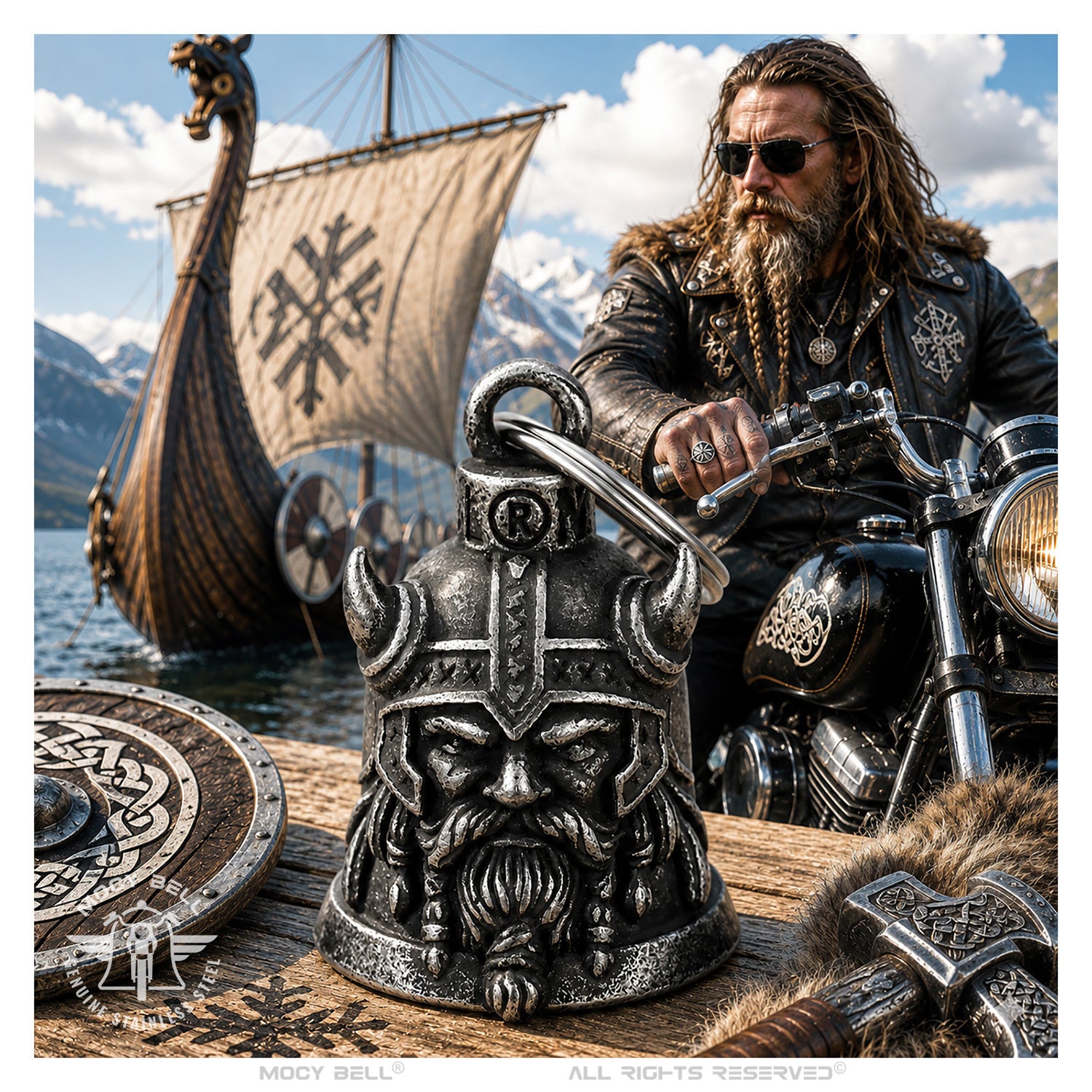 Clochette Moto Viking Spirit Vintage - Guardian Bell