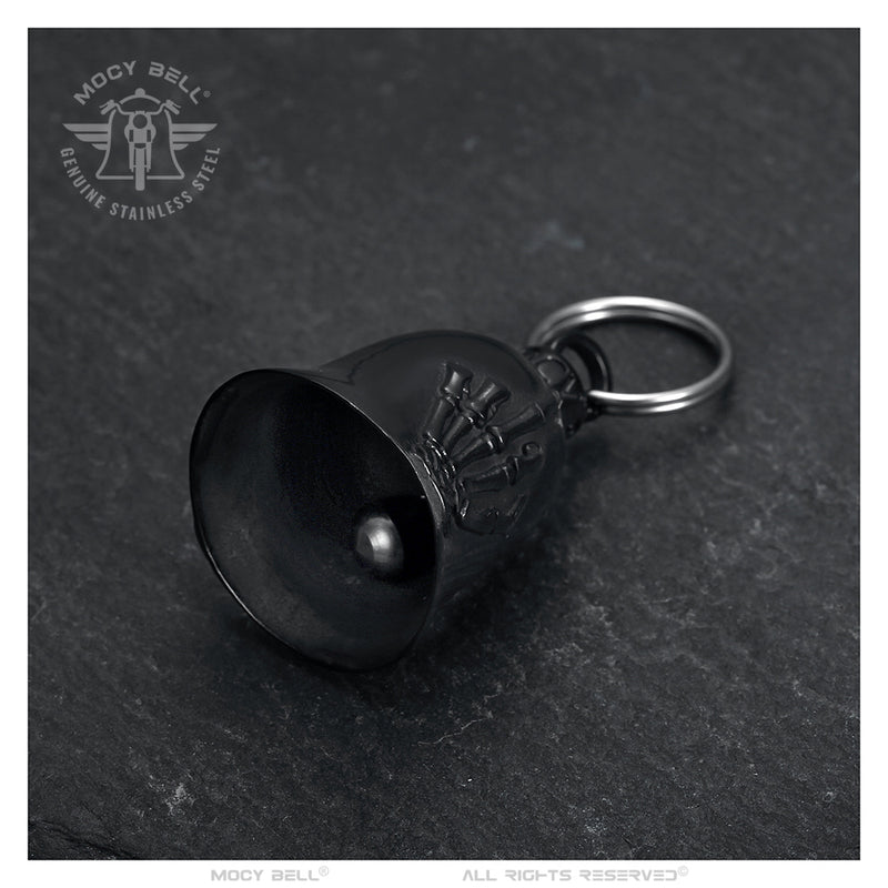 MOCY BELL Motorcycle Bell – Fuck You Lucky Charm in Black Titanium Steel