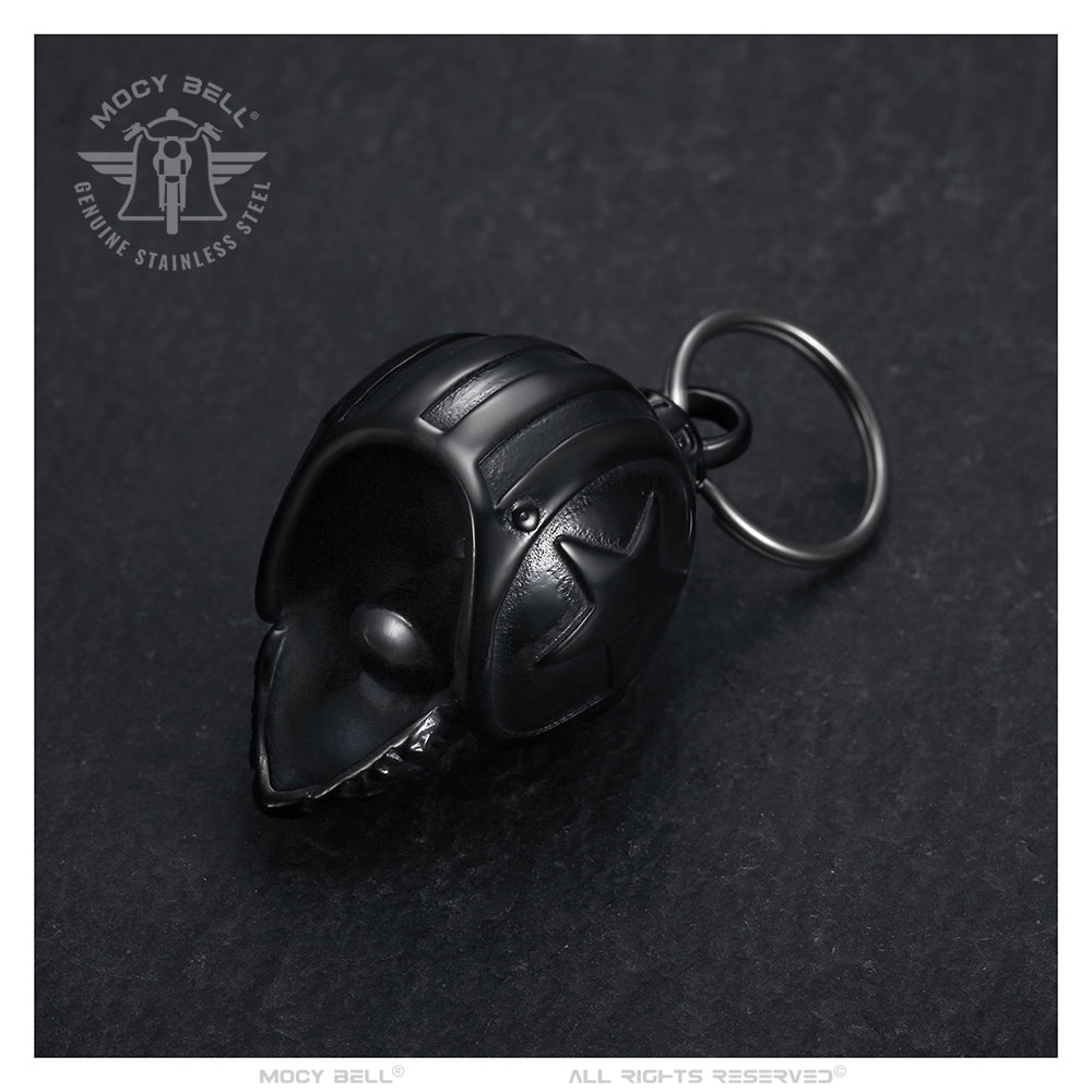 Glocke Motorrad Monkey Biker Guardian Bell Edelstahl schwarz Titanium