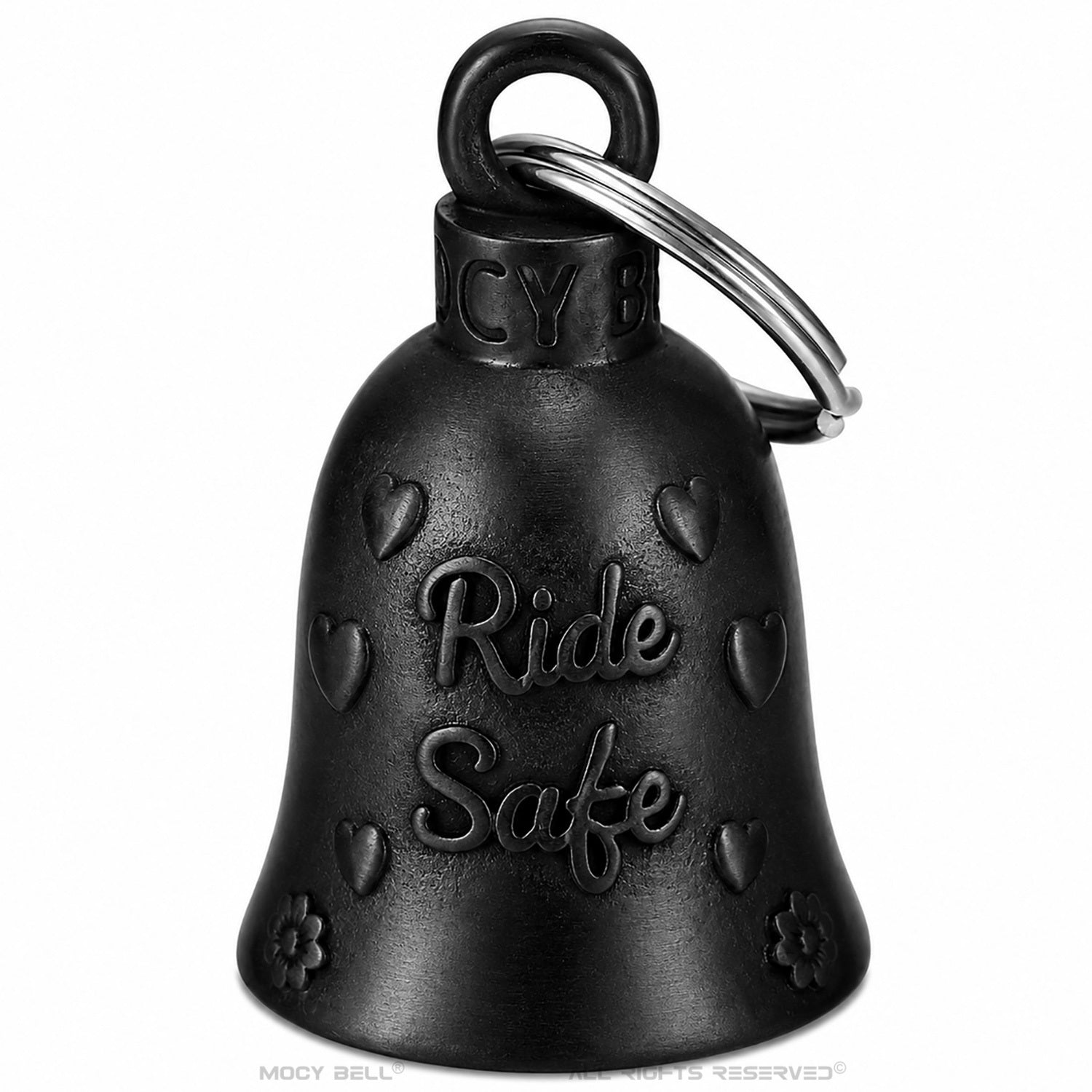 Clochette Moto Papa Motard - Parce que tu es mon héros - Noir titane