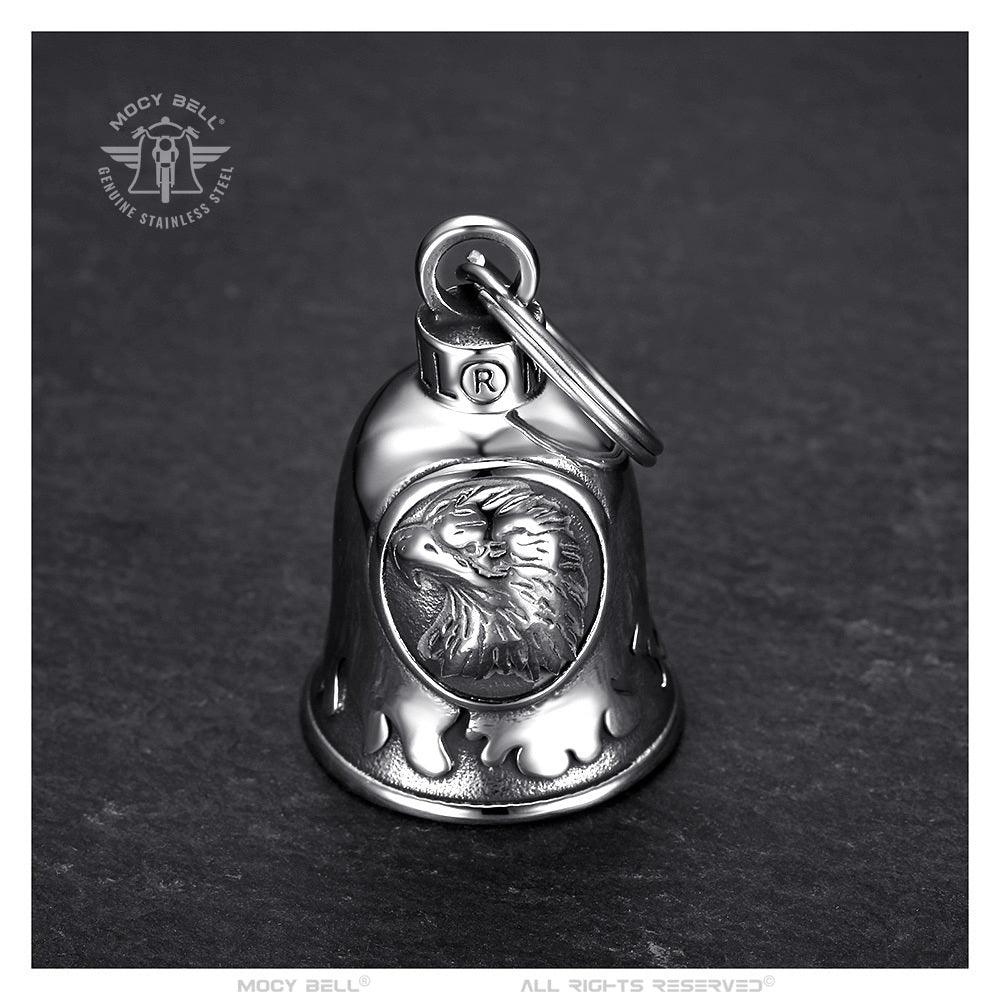 Clochette moto Guardian Bell Tête d'Aigle Acier inoxydable Argent - Mocy Bell