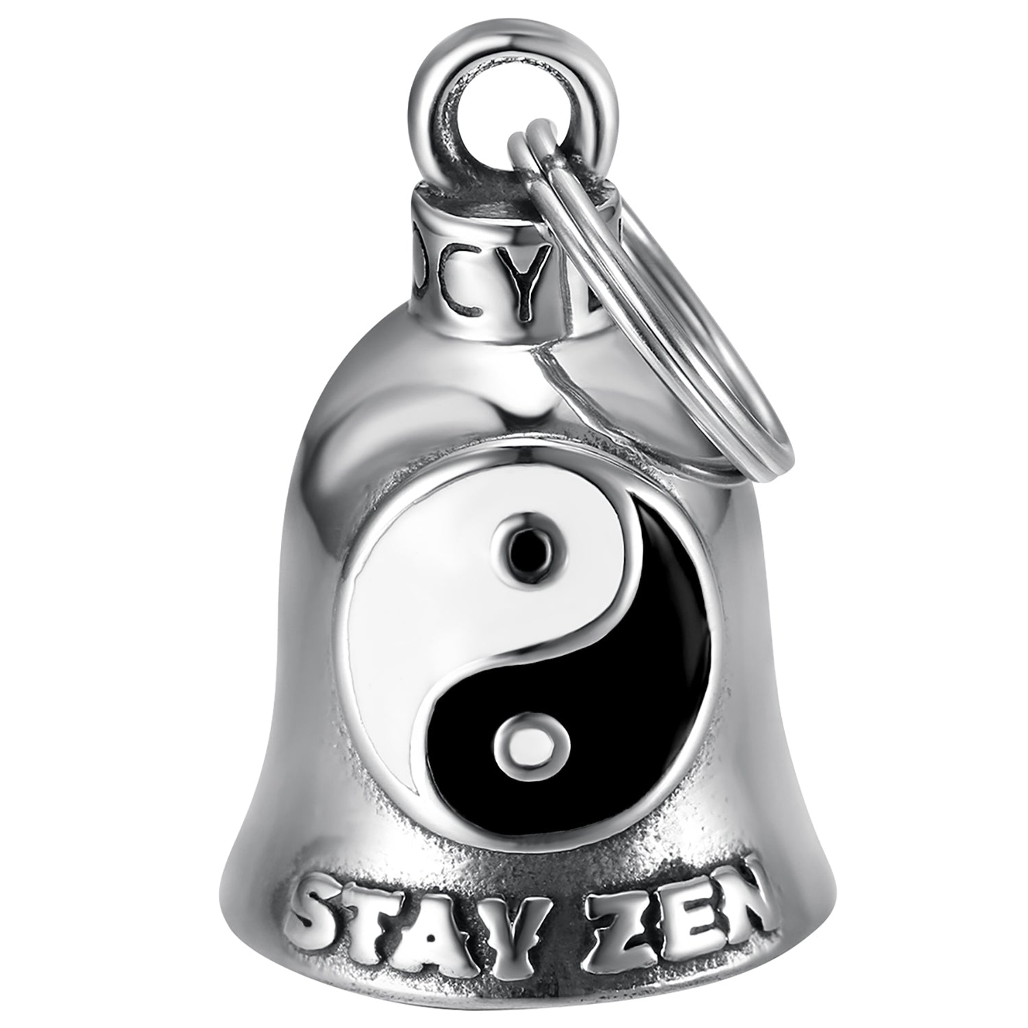 Clochette moto Guardian Bell Yin Yang Stay Zen MocyBell vue de face