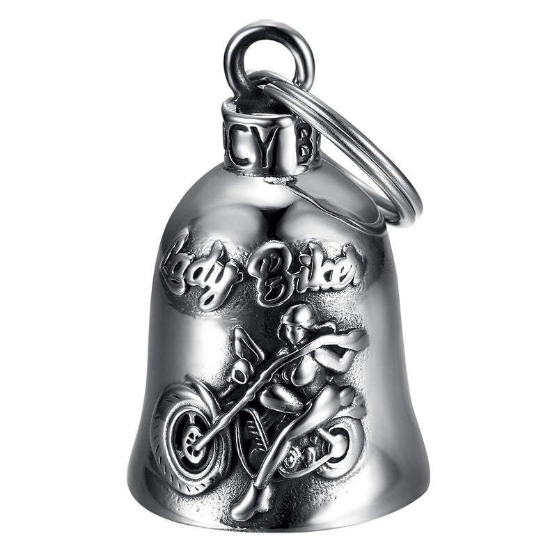 <tc>LADY BIKER silver motorcycle bell</tc>