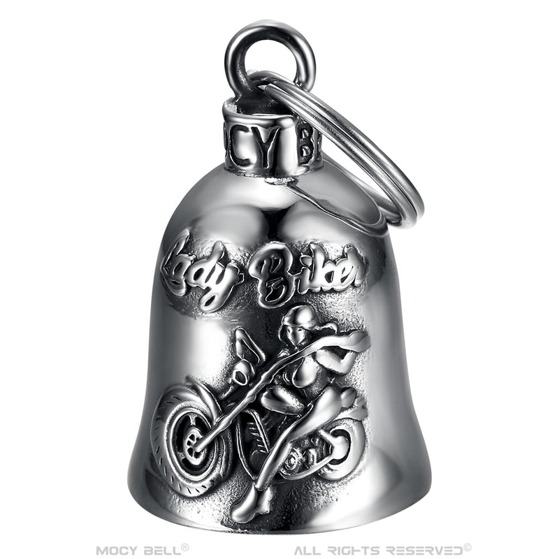 <tc>LADY BIKER silver motorcycle bell</tc>