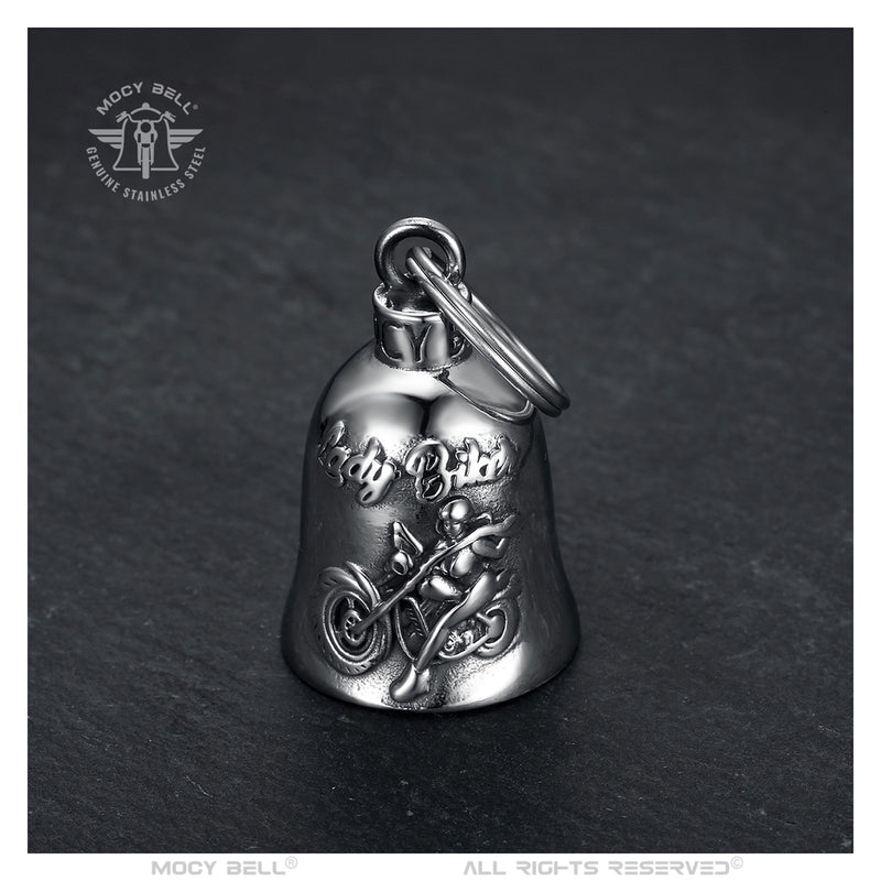 <tc>LADY BIKER silver motorcycle bell</tc>