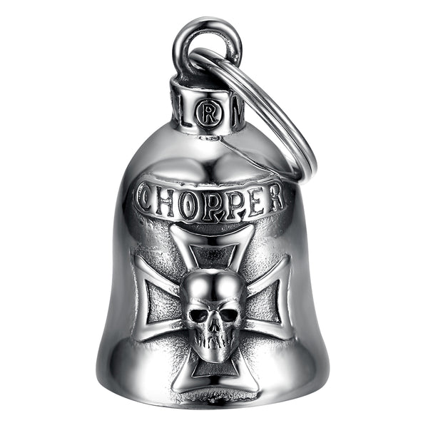 <tc>CHOPPER silver motorcycle bell</tc>