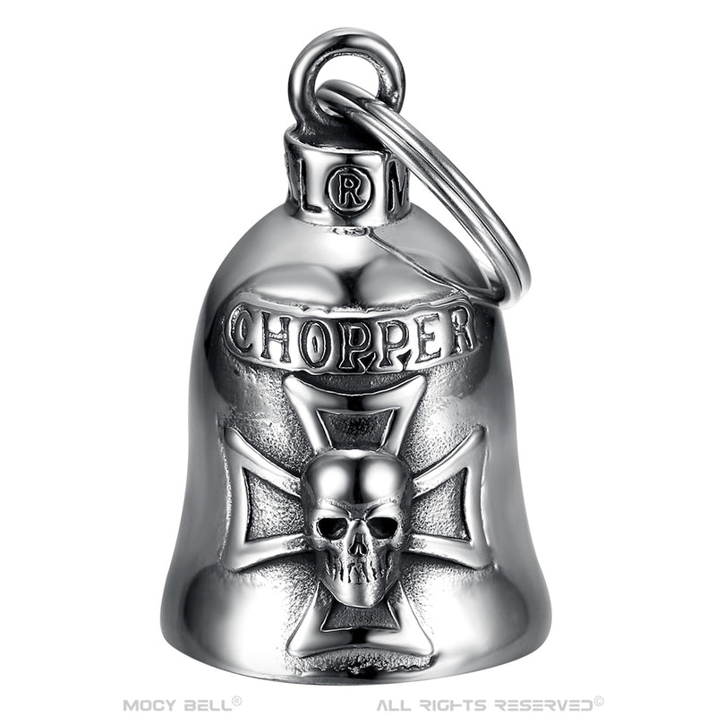 <tc>CHOPPER silver motorcycle bell</tc>