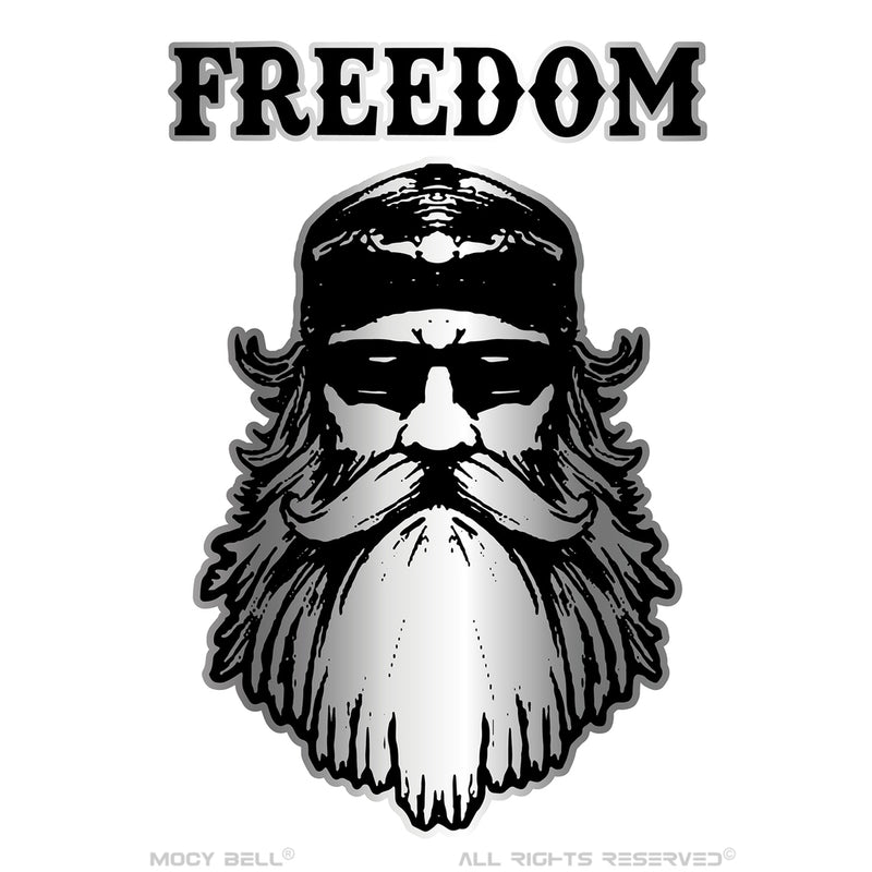 FREEDOM silver motorcycle bell