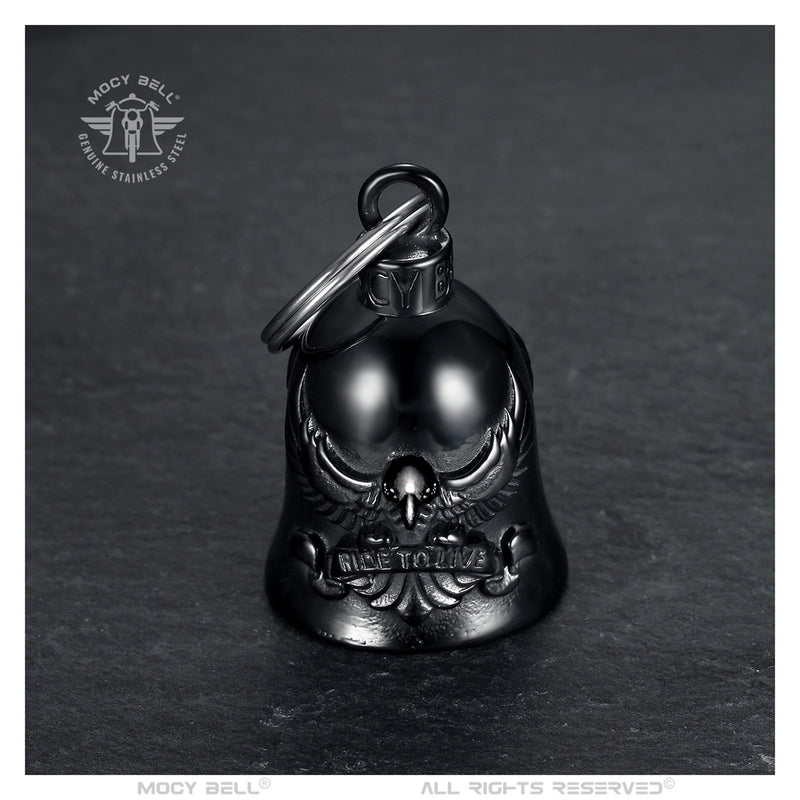 <tc>EAGLE Ride to Live black motorcycle bell</tc>